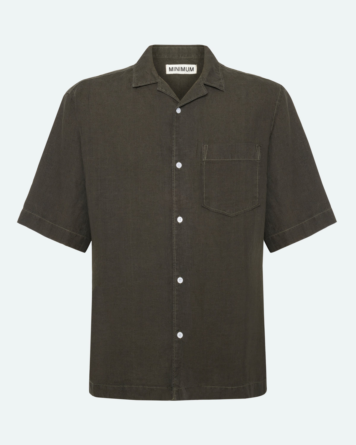 minimum male Hayden Shirt 4385 Short Sleeved Shirt 4006 Caviar