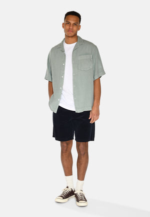 minimum male Hayden short sleeved linen shirt 4115 Short Sleeved Shirt 4706 Gray Mist