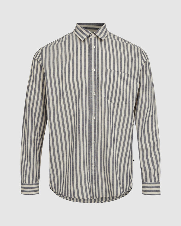 minimum male Jack 3070 Shirt Long Sleeved Shirt 687 Navy Blazer