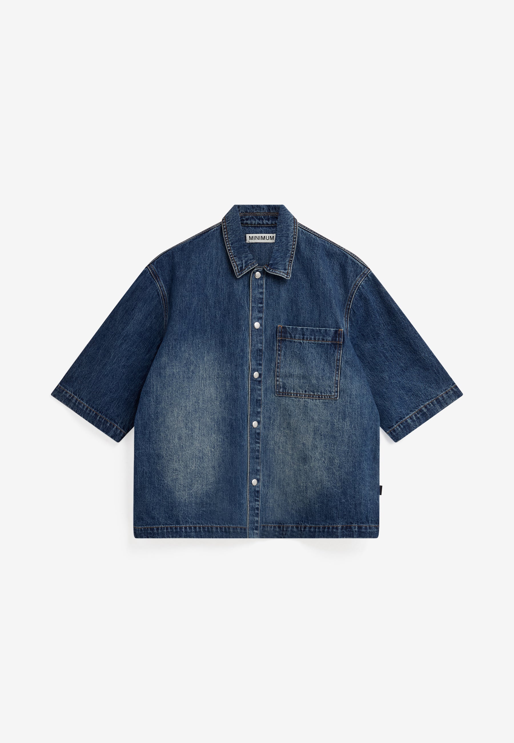 minimum male Jamie ovz ss shirt 2461 Short Sleeved Shirt 1002 Medium Blue