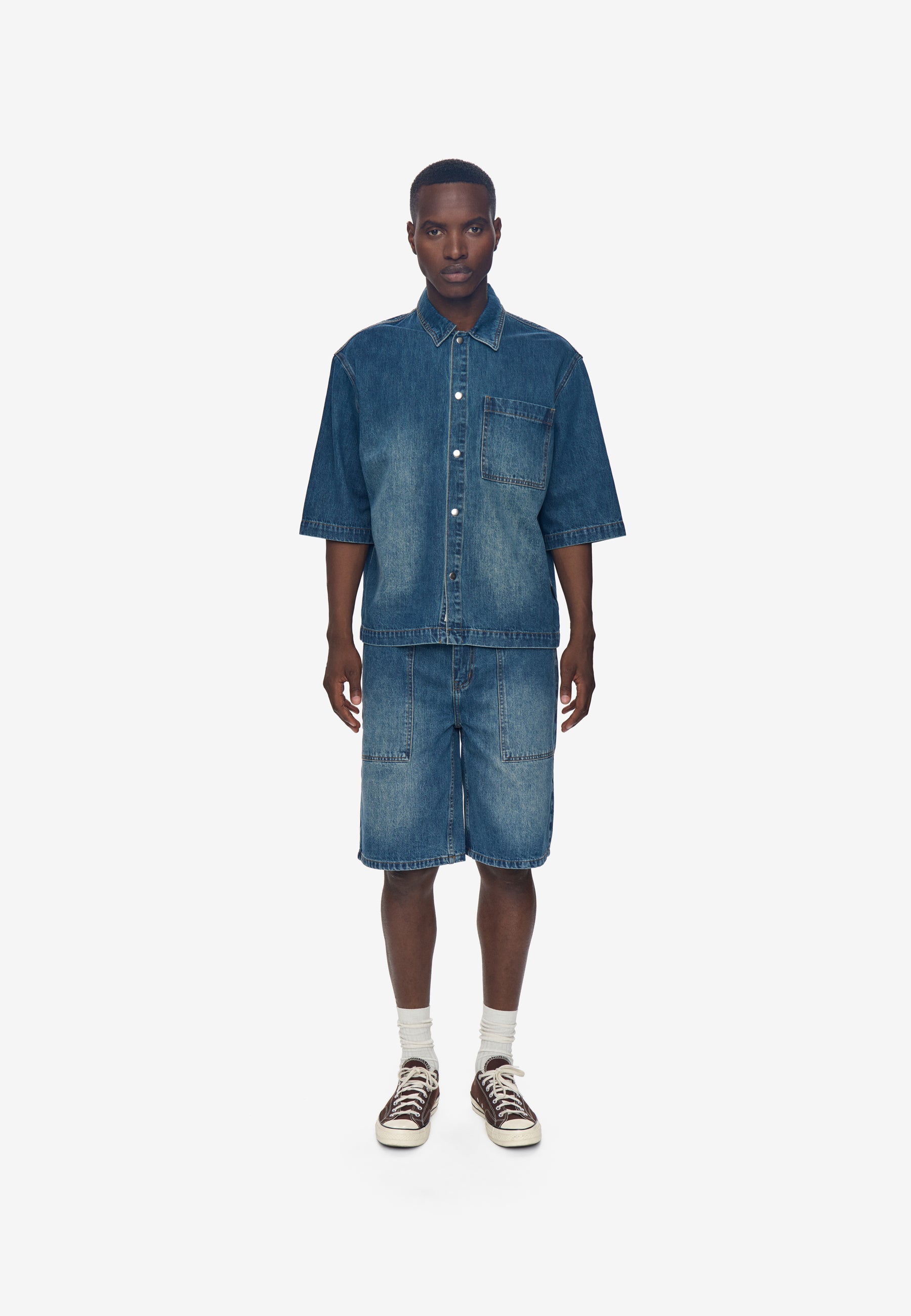 minimum male Jamie ovz ss shirt 2461 Short Sleeved Shirt 1002 Medium Blue