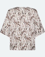 minimum female Janey short sleeved satin blouse 4194 Short Sleeved Blouse 0608 Coco Milk