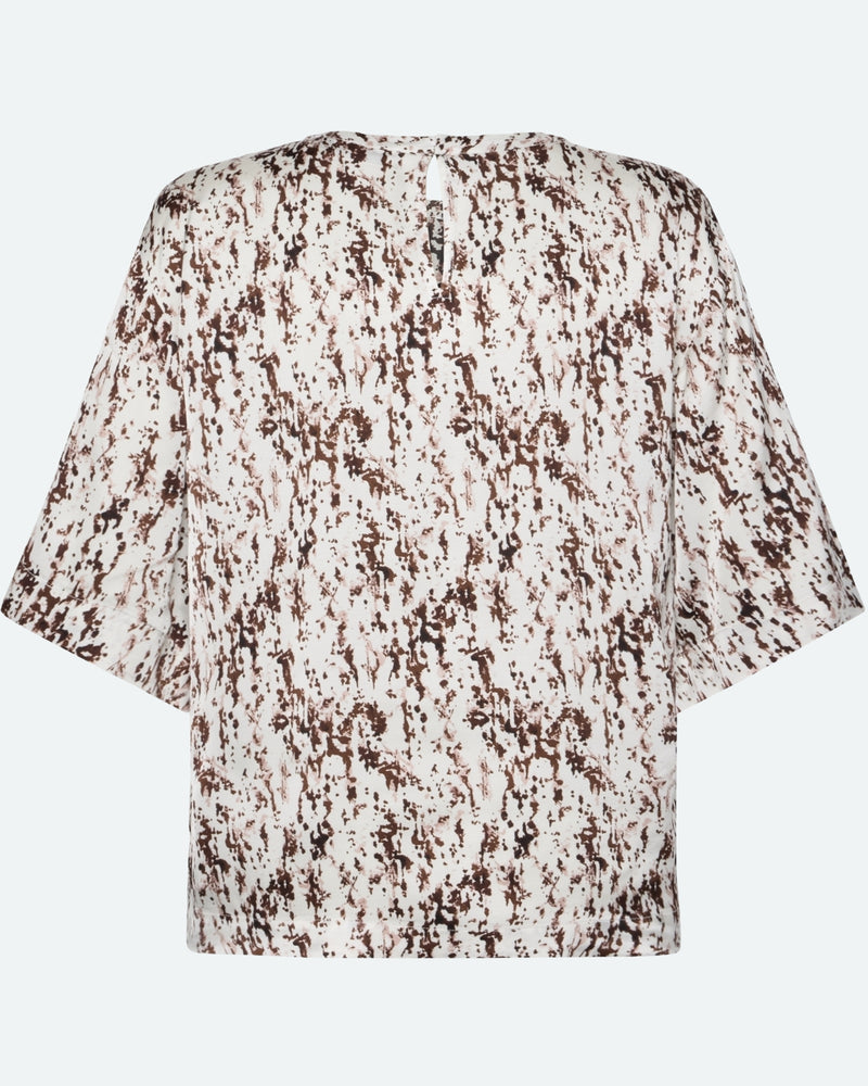 minimum female Janey short sleeved satin blouse 4194 Short Sleeved Blouse 0608 Coco Milk