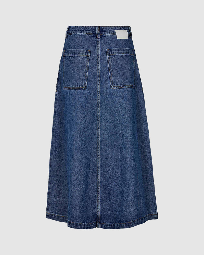 minimum female Jannah 3018 Skirt Midi Skirt 688 Indigo Blue