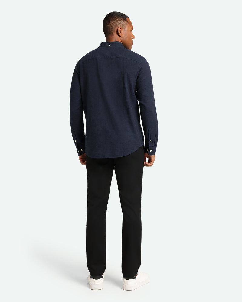 minimum male Jay 3.0 0063 Shirt Long Sleeved Shirt 687M Navy Blazer Melange