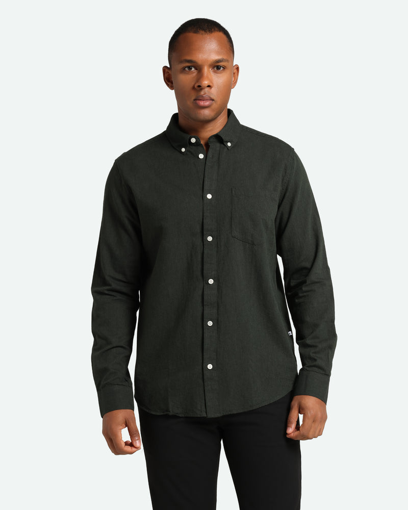 minimum male Jay 3.0 0063 Shirt Long Sleeved Shirt 874M Racing Green Melange