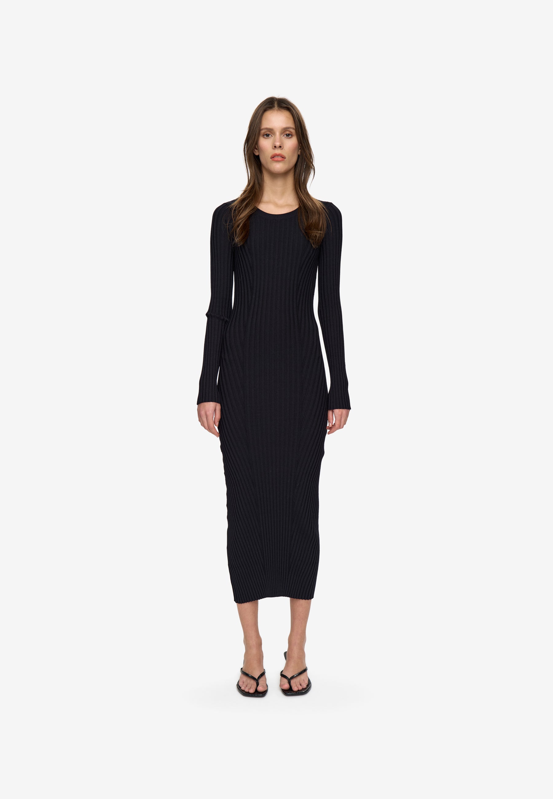 minimum female Jenna ls midi dress 4888 Midi Dress 999 Black