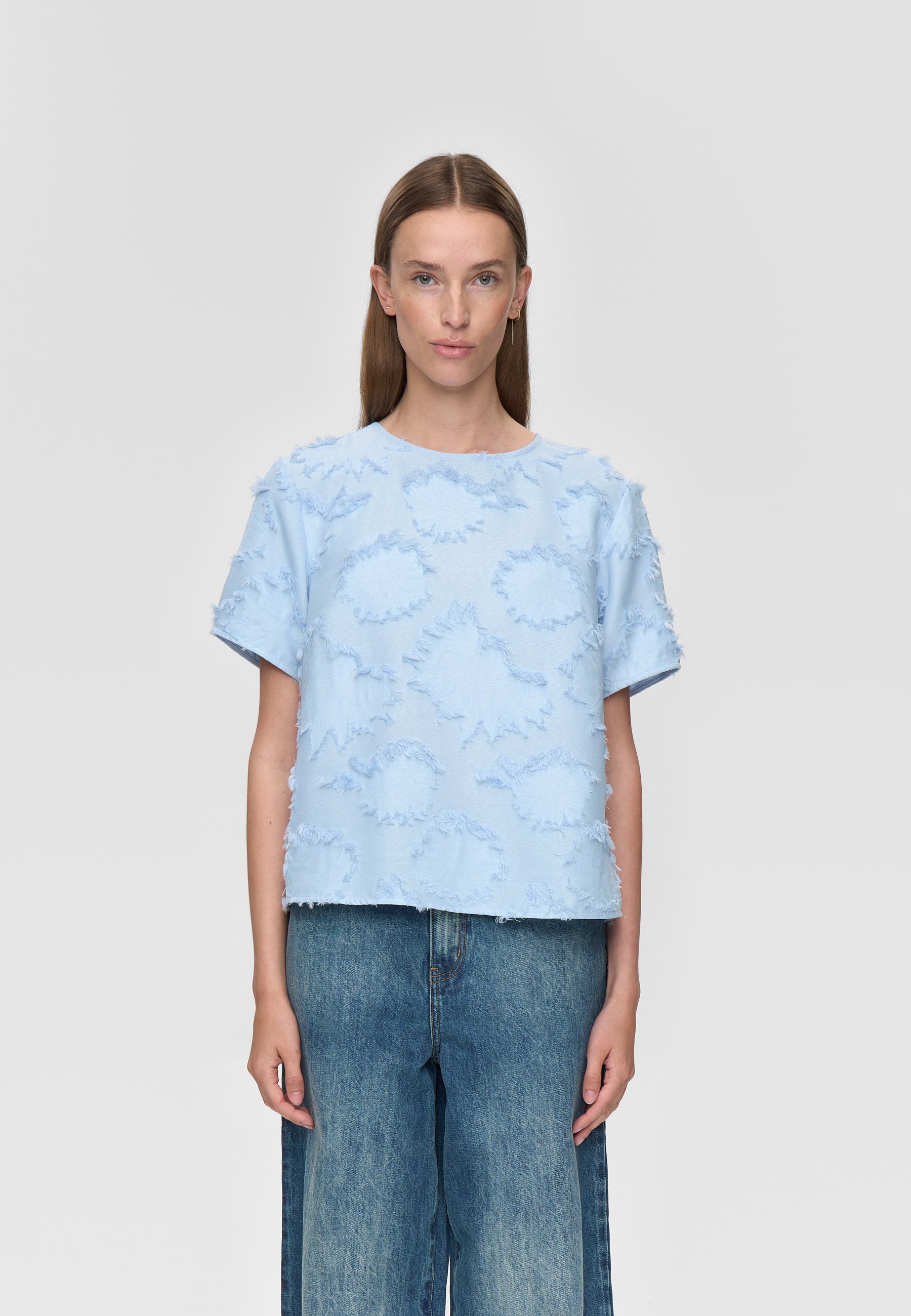 minimum female Joanna ss blouse 4584 Short Sleeved Blouse 4115 Cashmere Blue