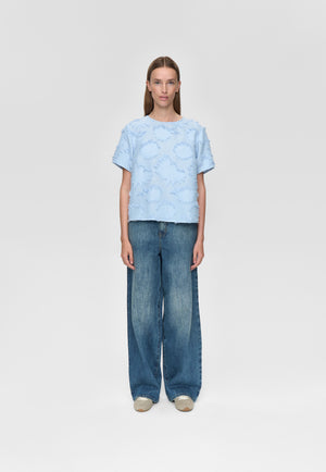 minimum female Joanna ss blouse 4584 Short Sleeved Blouse 4115 Cashmere Blue