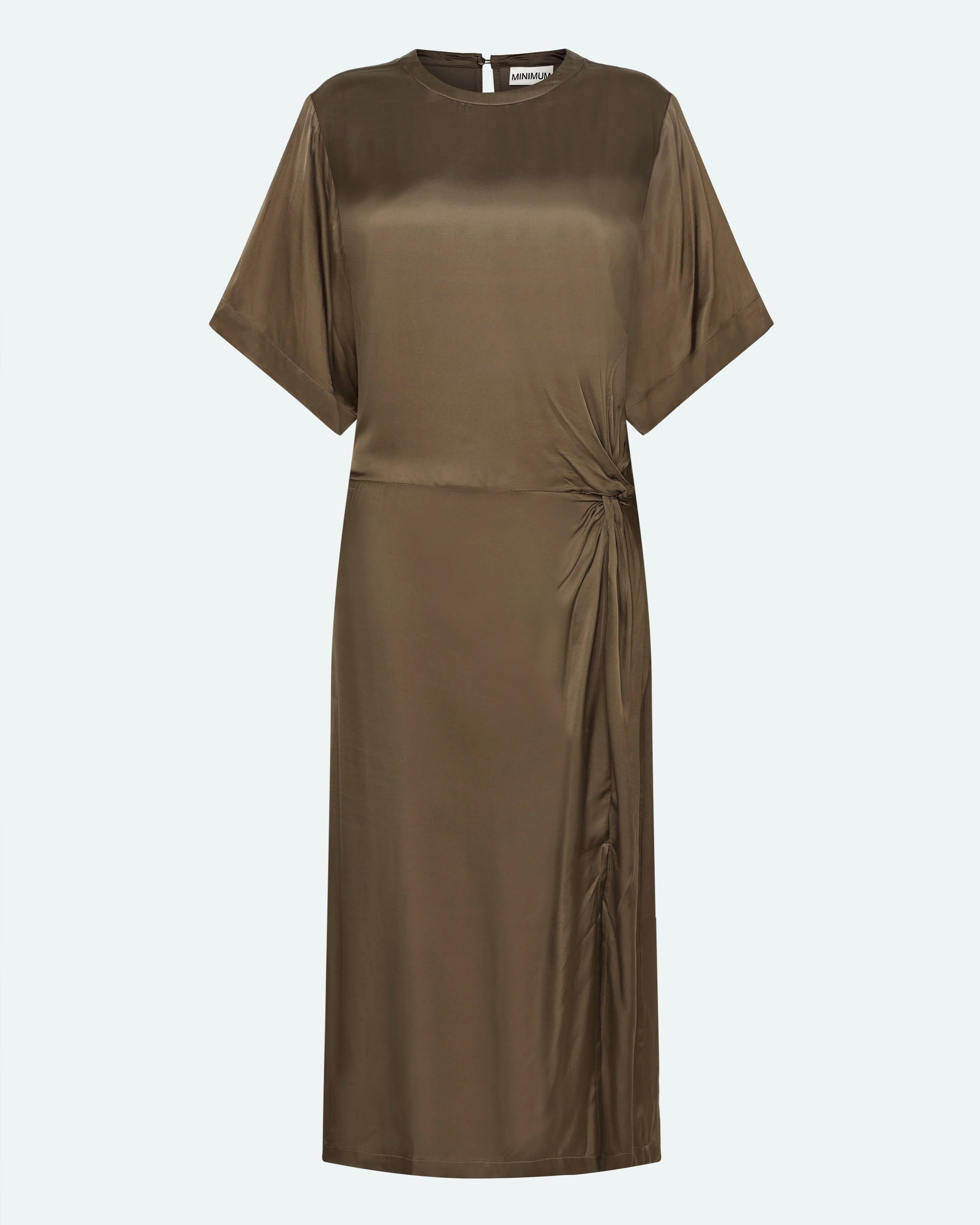 minimum female Josie satin midi dress 4165 Midi Dress 1815 Shitake