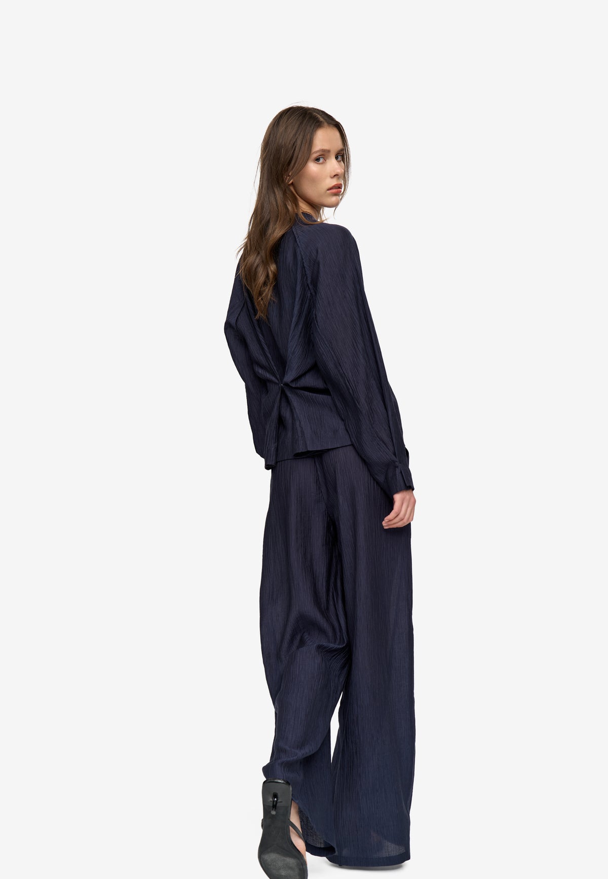minimum female Kaisa ls blouse 4587 Long Sleeved Blouse 3922 Sky Captain