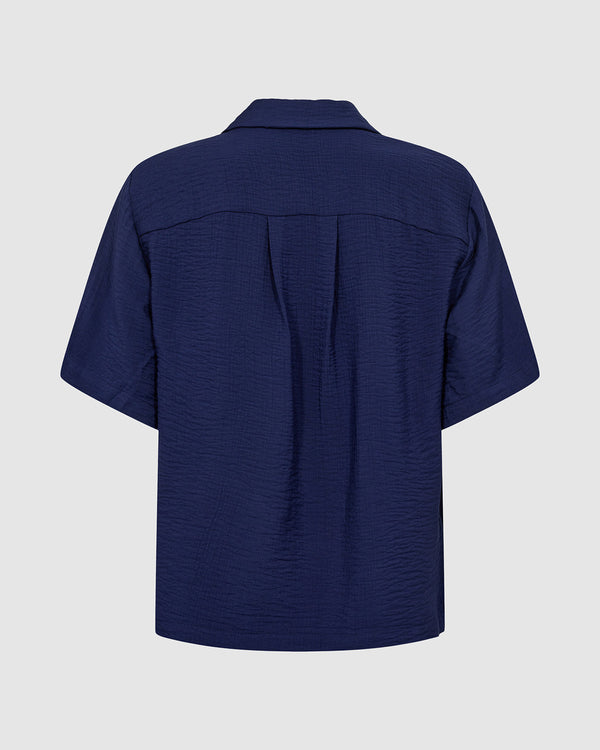 minimum female Karenlouise 3077 Short Sleeved Shirt 3933 Medieval Blue
