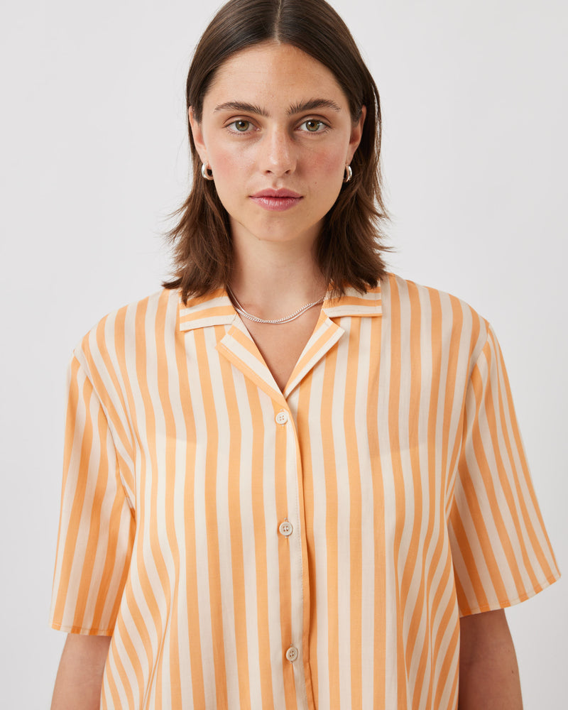minimum female Karlamarie 3079 Shirt Short Sleeved Shirt 1231 Peach Cobbler