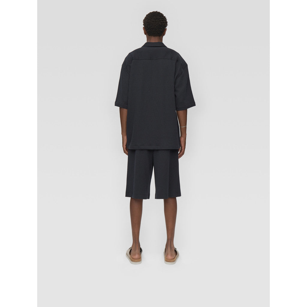 minimum male Keaton ovz ss striped shirt 4558 Short Sleeved Shirt 999 Black