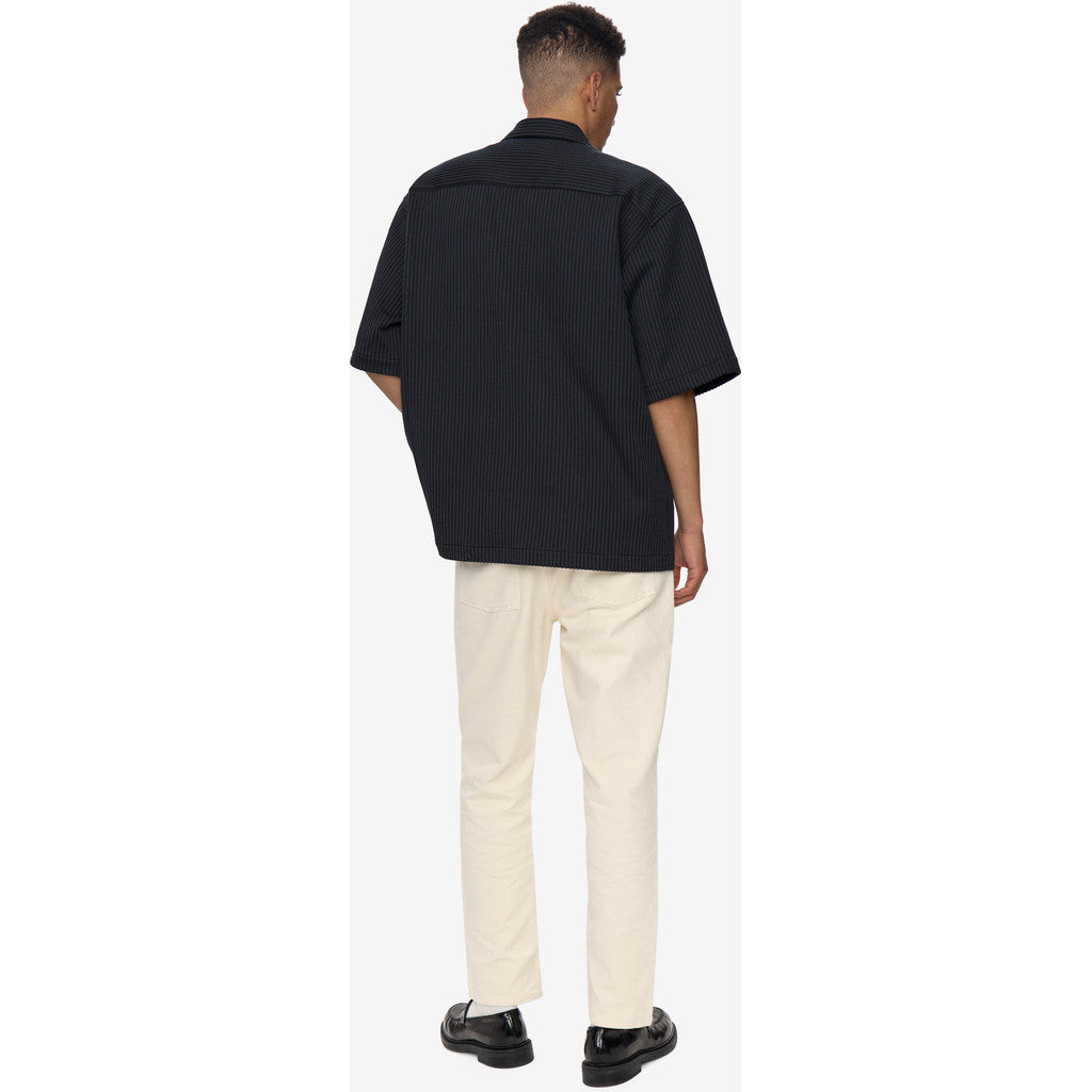 minimum male Keaton ovz ss striped shirt 4558 Short Sleeved Shirt 999 Black