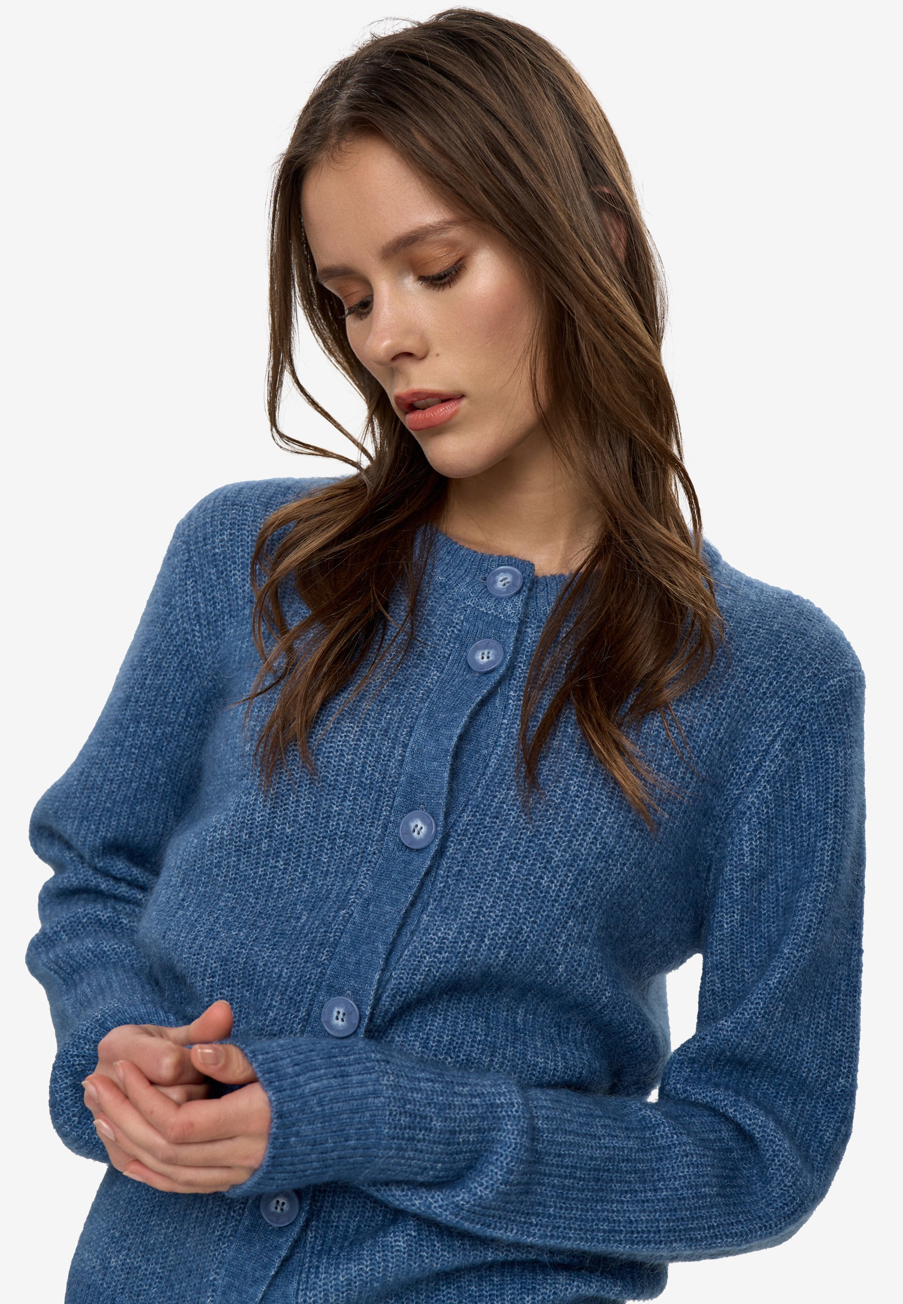 minimum female Kora cardigan 9965 Cardigan 3929 Blue Horizon