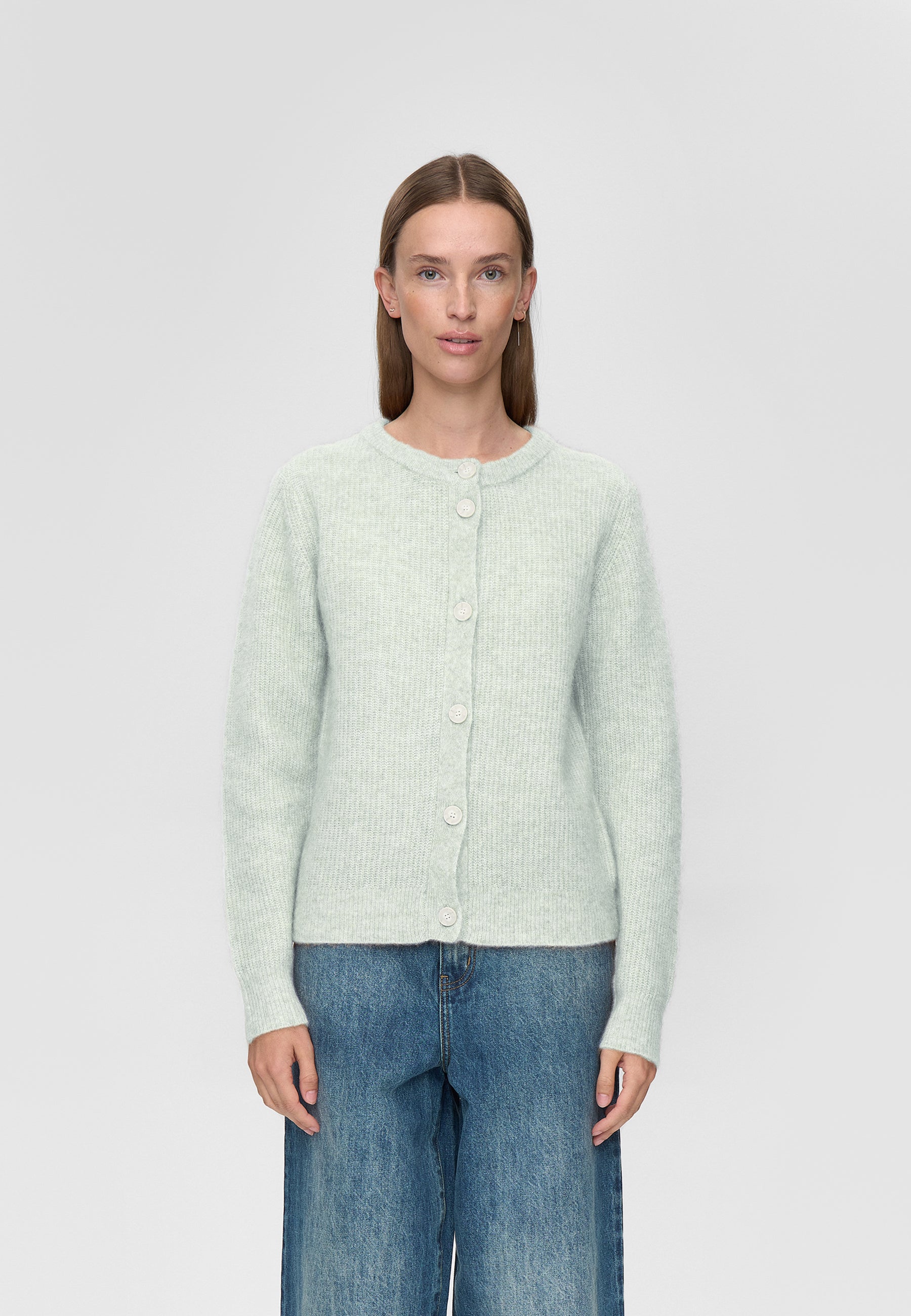 minimum female Kora cardigan 9965 Cardigan 5204 Morning Mist