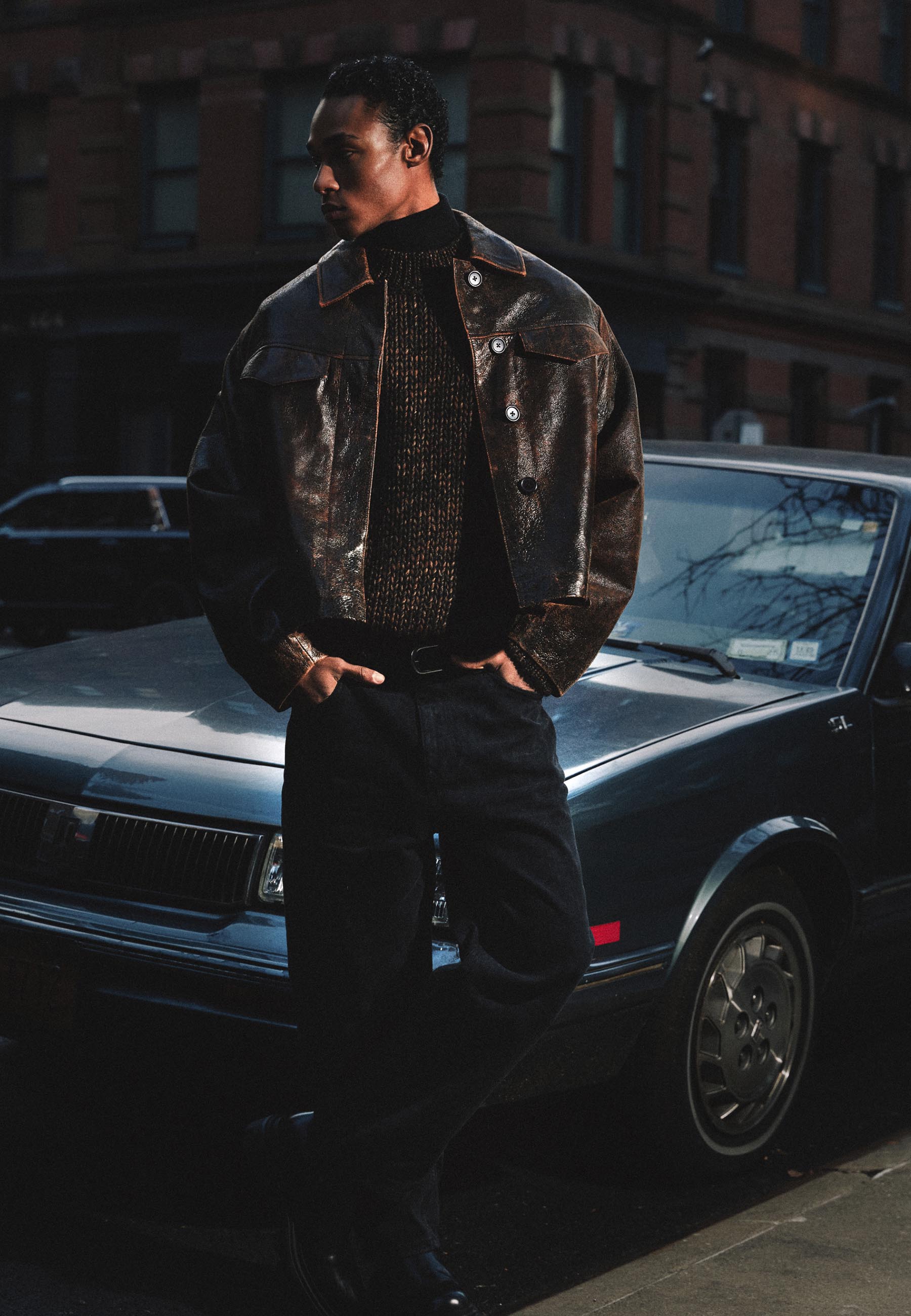 minimum male Lance Jacket 4447 Leather Jacket 1914 Seal Brown