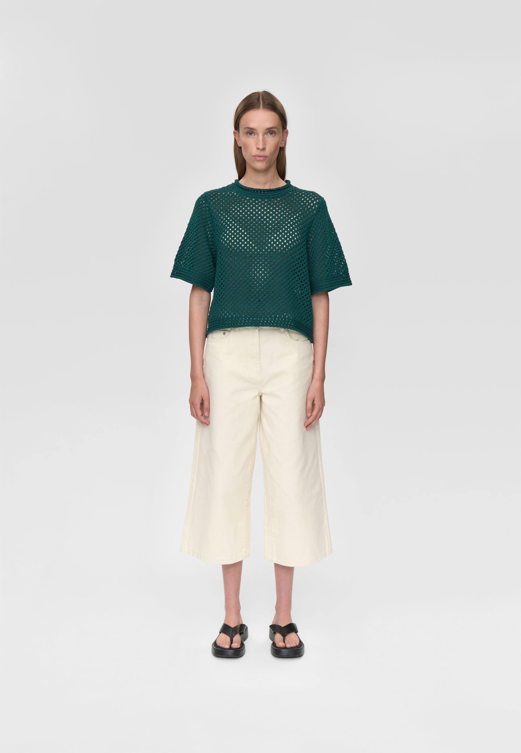 ニット/セーター Handknit Short Turtle Lily t-shirt 4119 Short Sleeved T-shirt - 5220 Botanical garden