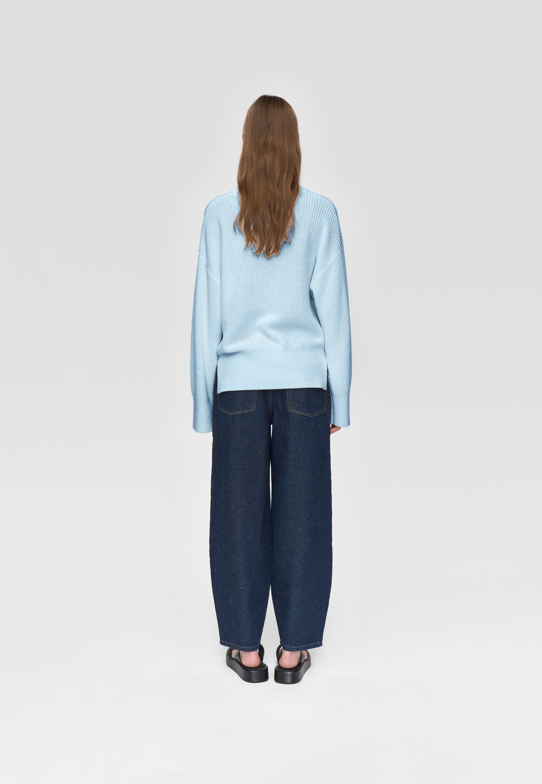 minimum female Lorena jumper G006 GOTS Jumper 4115 Cashmere Blue