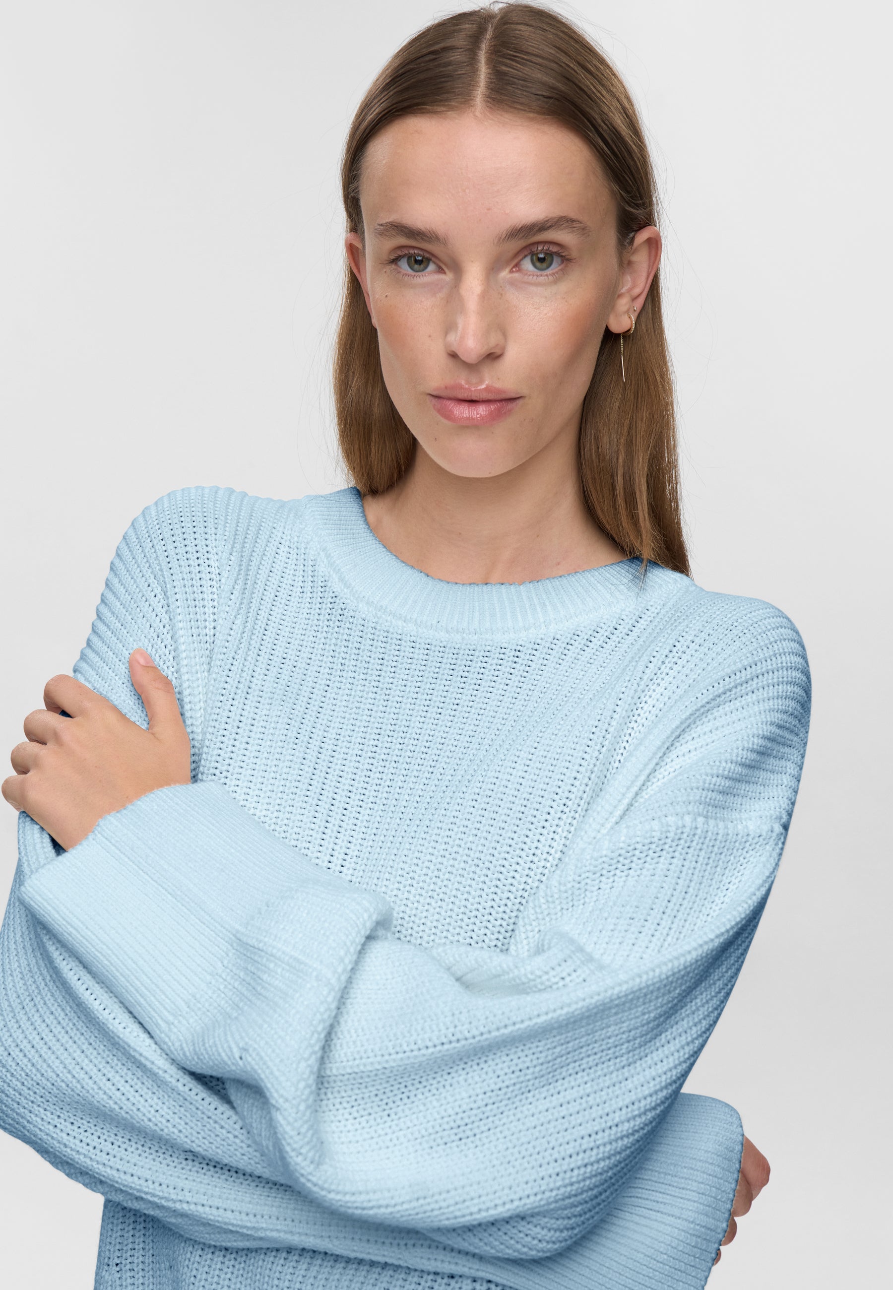 minimum female Lorena jumper G006 GOTS Jumper 4115 Cashmere Blue