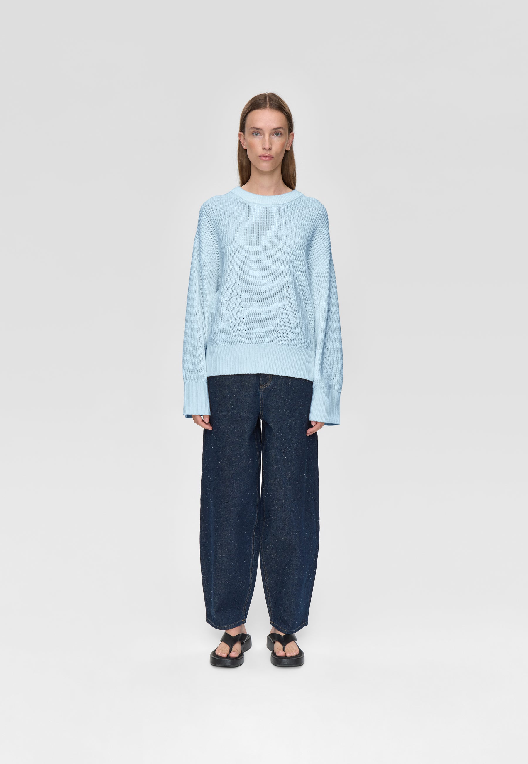 minimum female Lorena jumper G006 GOTS Jumper 4115 Cashmere Blue