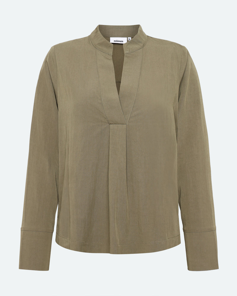 minimum female Lottes 3727 Blouse Long Sleeved Blouse 1026 Martini Olive