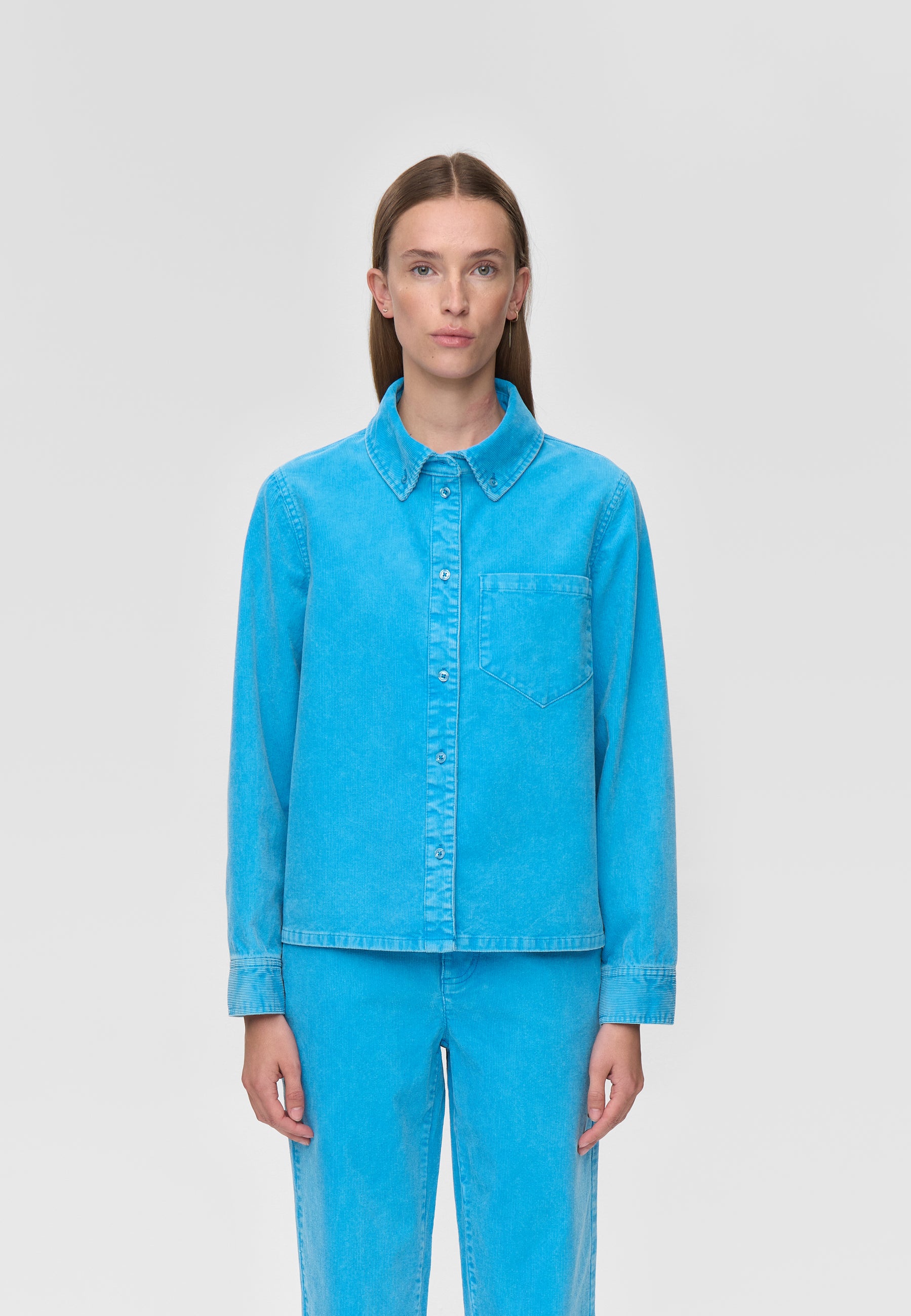 minimum female Lucia shirt 4356 Long Sleeved Shirt 4435 Malibu Blue
