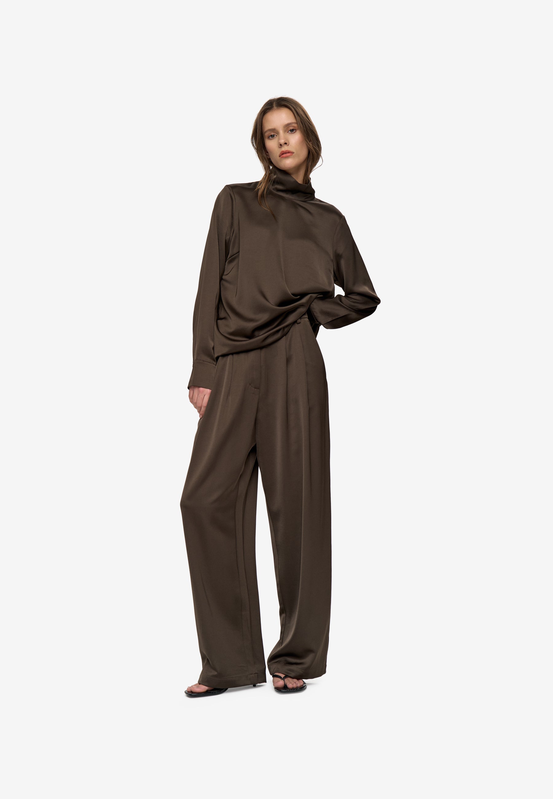 minimum female Lunay pants 4482 Casual Pants 0812 Turkish Coffee