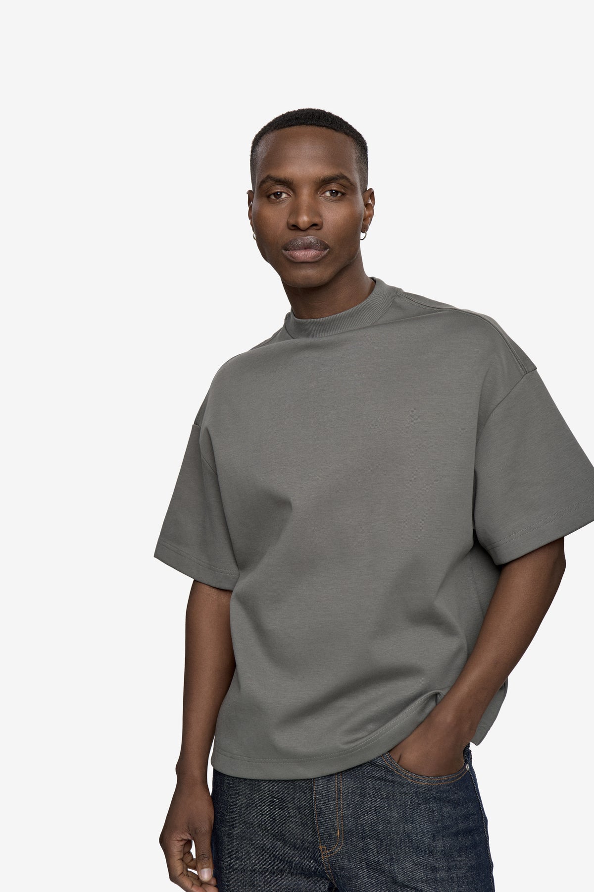 minimum male Maddox ovz ss tee 4689 Short Sleeved T-shirt 0510 Castor Gray