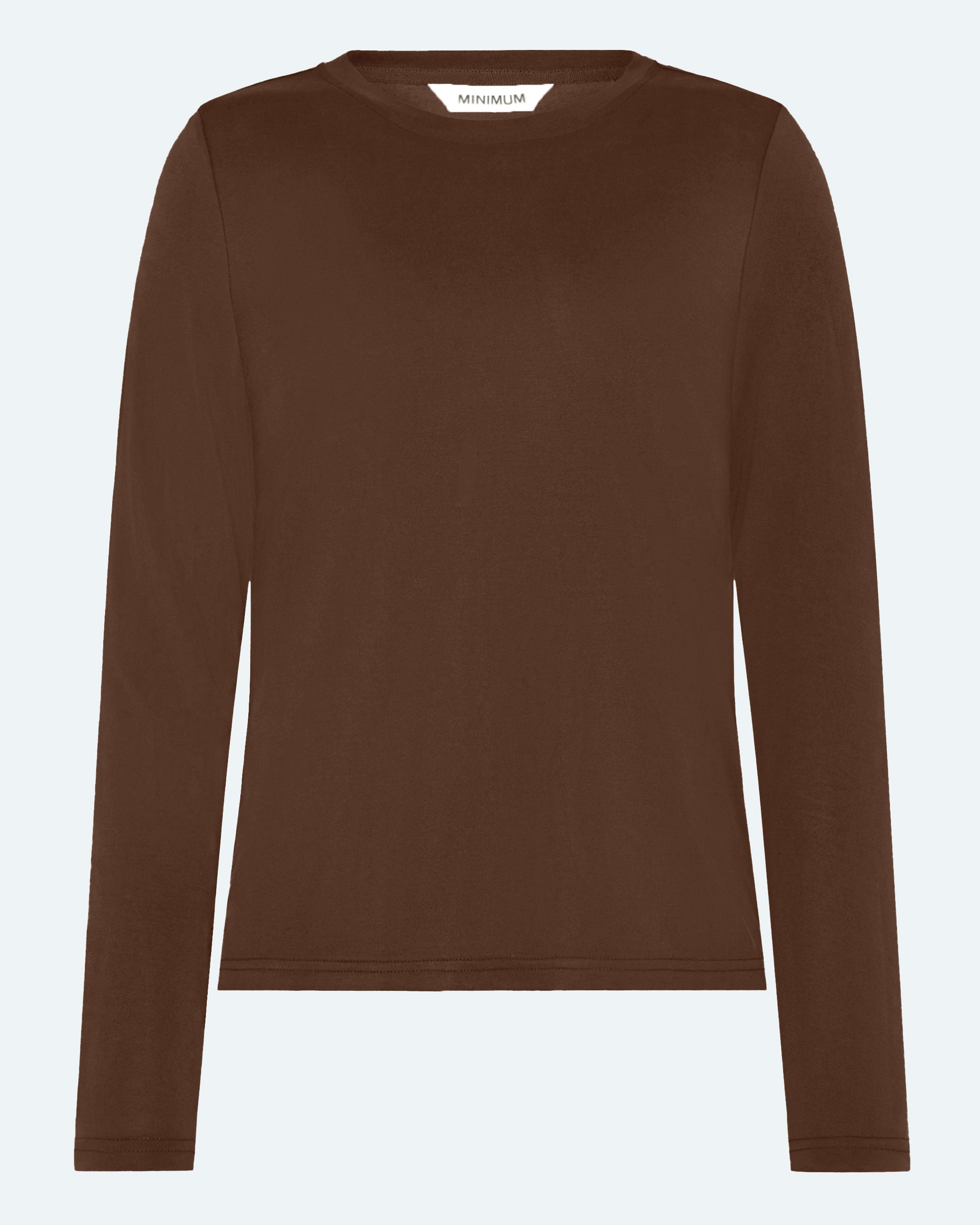 minimum female Margot Tee 0281 Long Sleeved T-shirt 1215 Shaved Chocolate