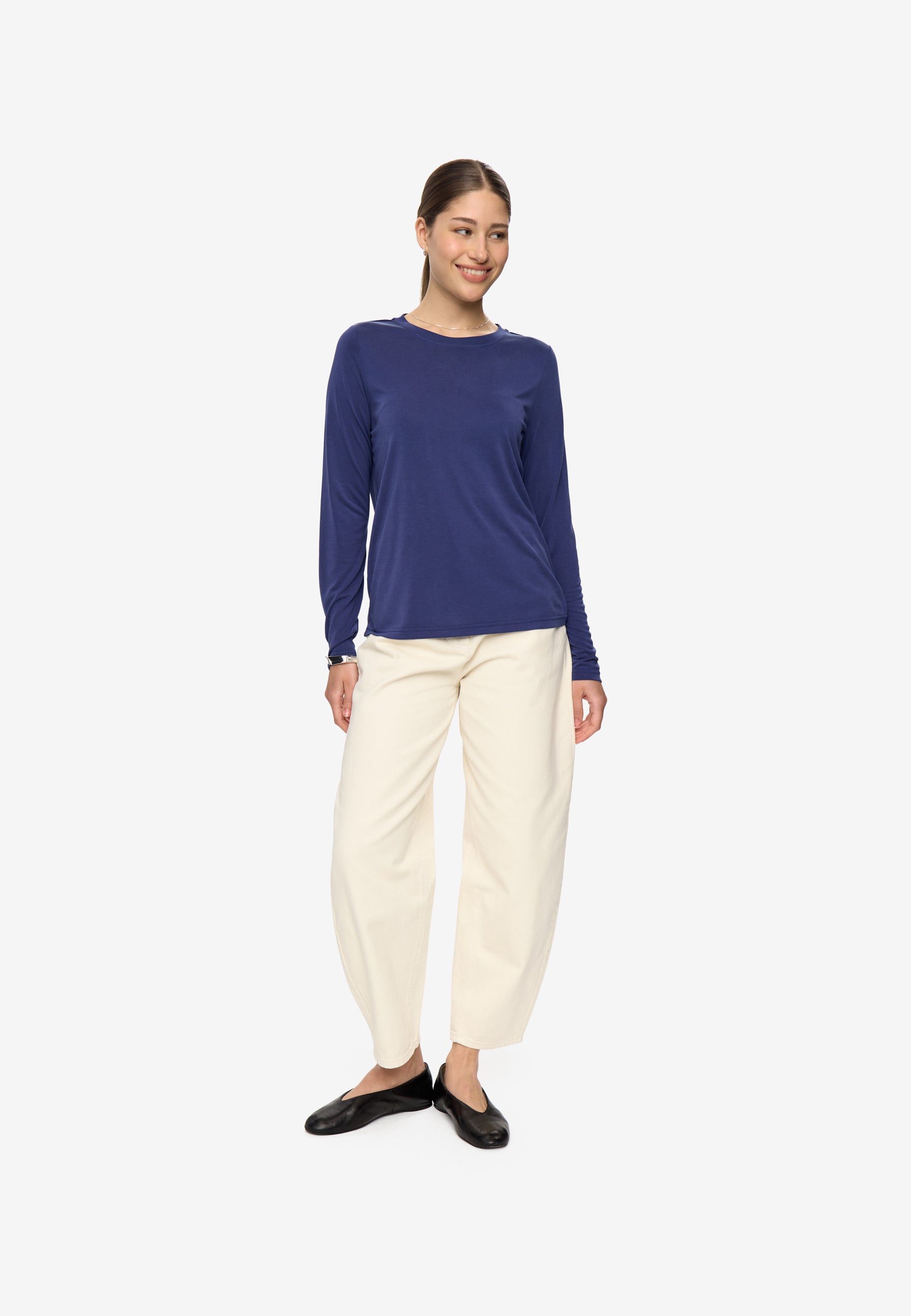 minimum female Margot Tee 0281 Long Sleeved T-shirt 6991 blueprint