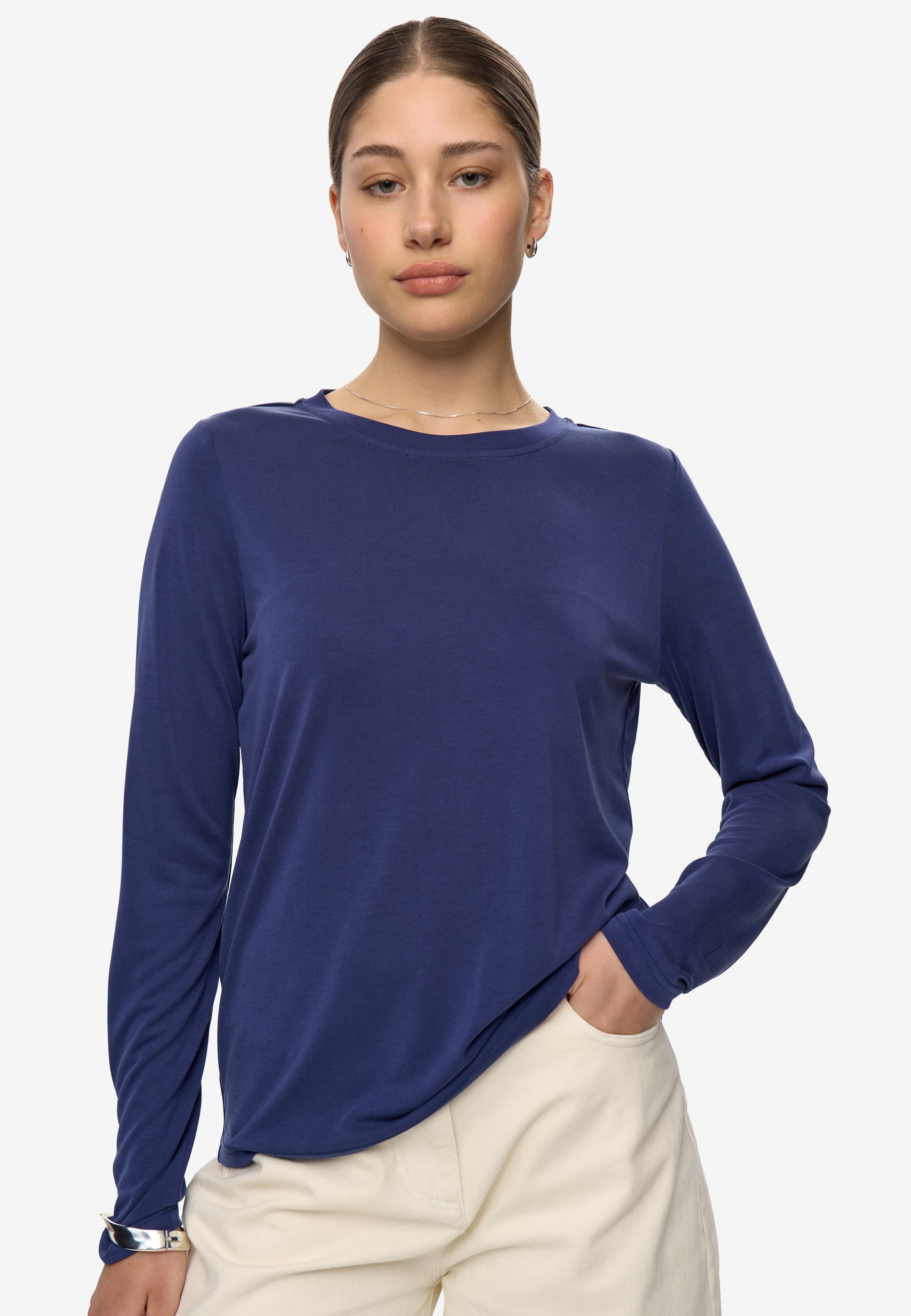 minimum female Margot Tee 0281 Long Sleeved T-shirt 6991 blueprint