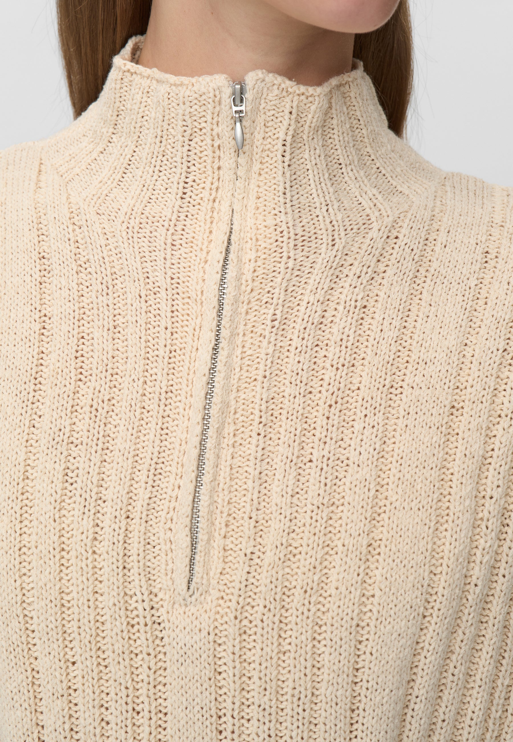 minimum female Mariana half zip vest 4548 Waistcoat 0608 Coco Milk