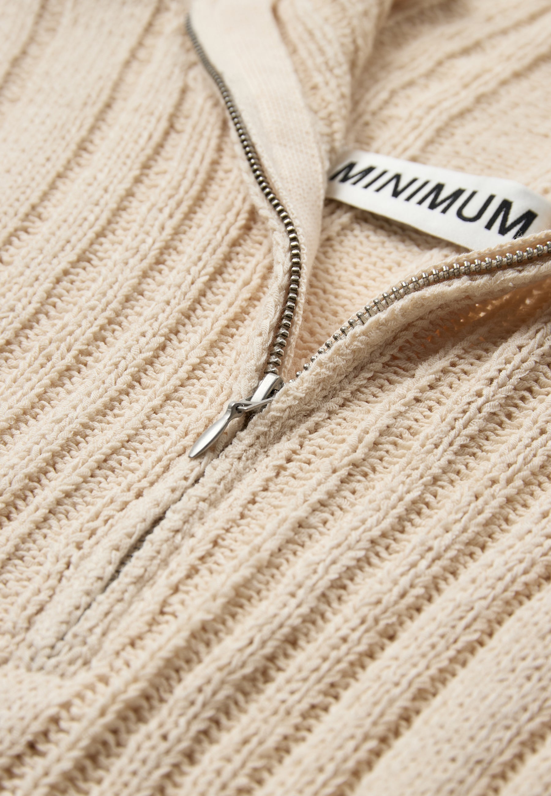 minimum female Mariana half zip vest 4548 Waistcoat 0608 Coco Milk