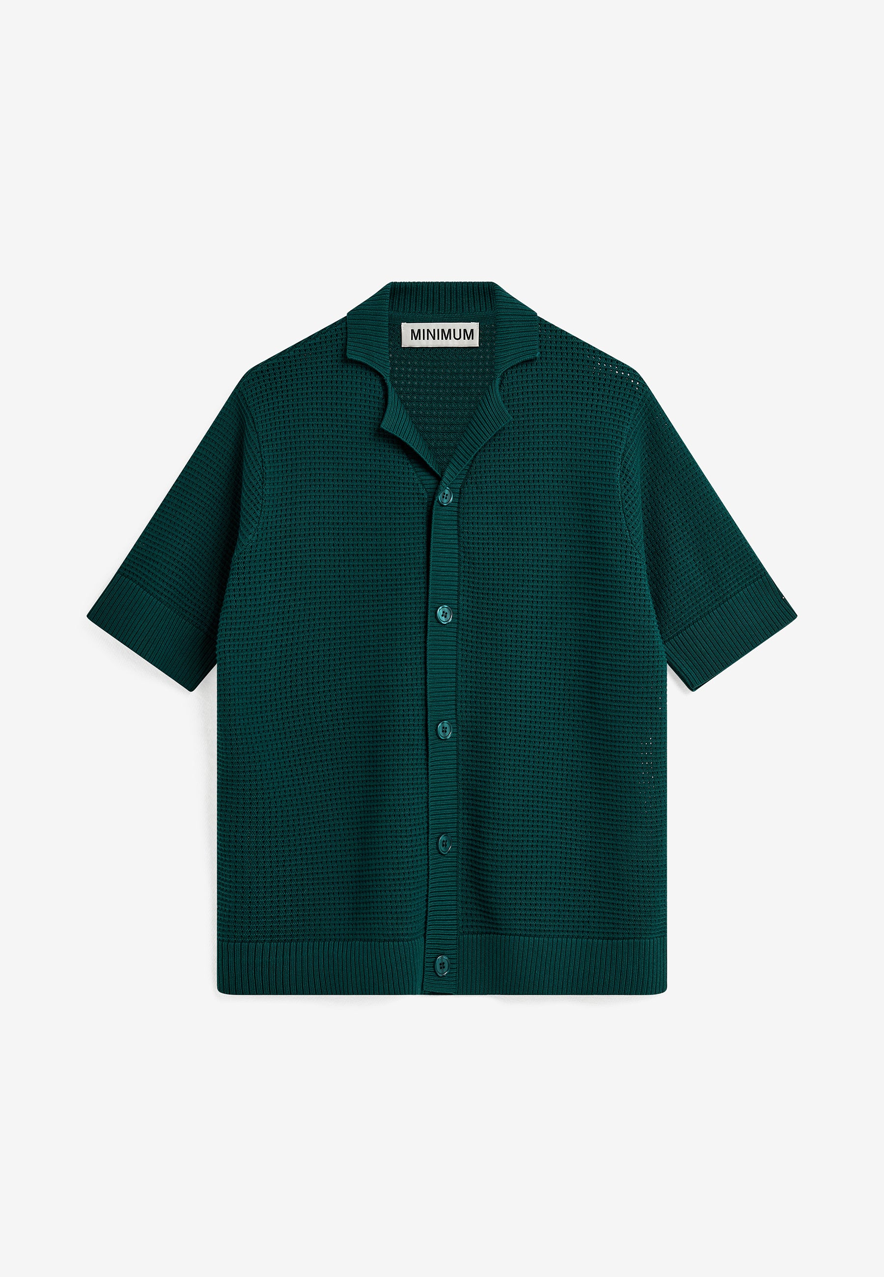 minimum male Mason crochet polo shirt 4177 Polo 1920 Botanical green