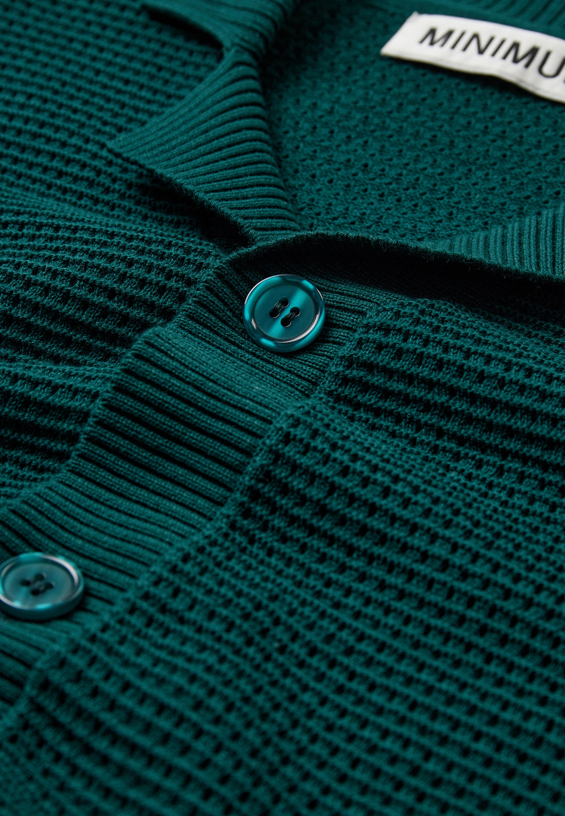 minimum male Mason crochet polo shirt 4177 Polo 1920 Botanical green