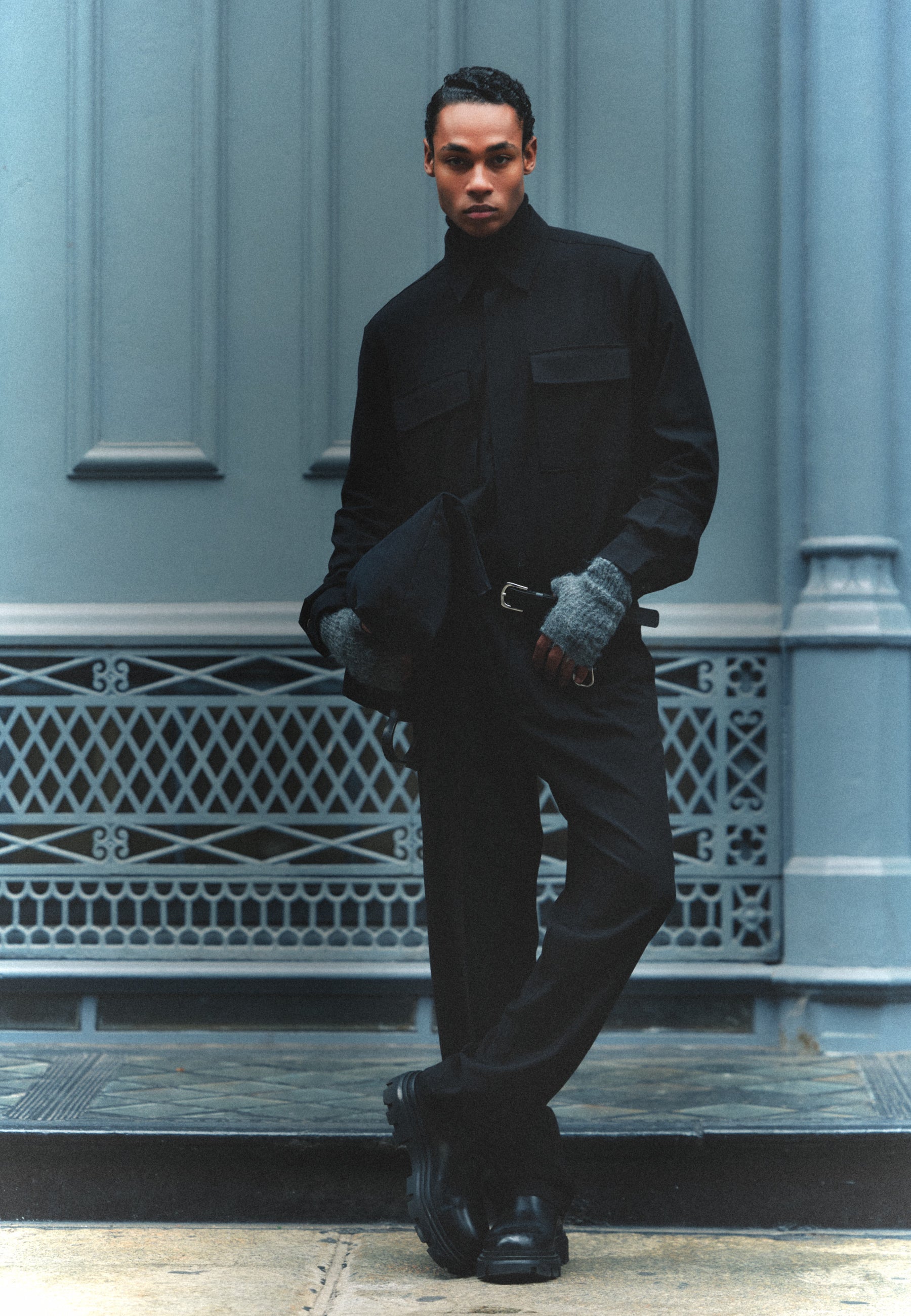 minimum male Maxson shirt 4383 Long Sleeved Shirt 999 Black
