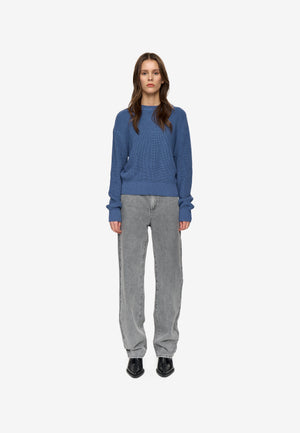 minimum female Mikala jumper G006 GOTS Jumper 3929 Blue Horizon