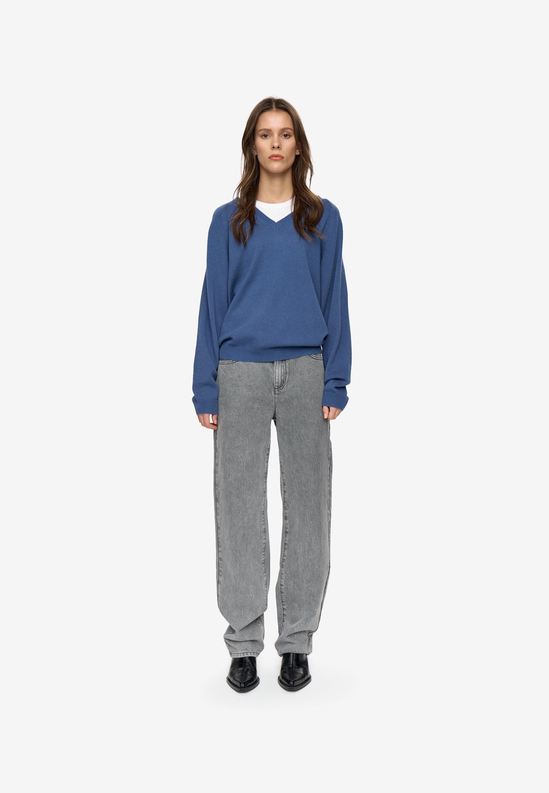 minimum female Minna v-n jumper 3801 Jumper 3929 Blue Horizon