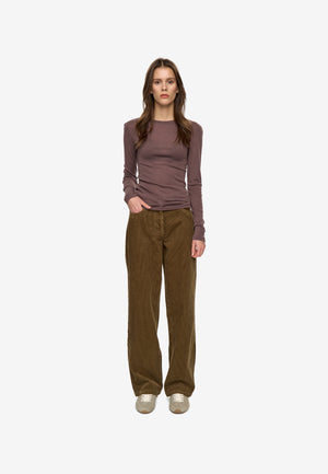 minimum female Natashas long sleeved t-shirt 3736 Jumper 1409 Peppercorn