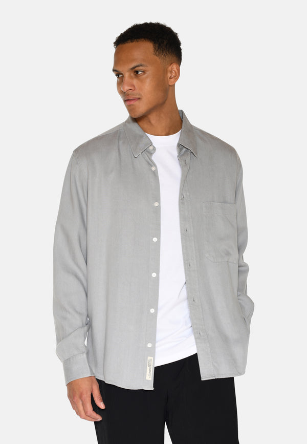 minimum male Pedro long sleeved shirt 3859 Long Sleeved Shirt 910 Light Grey