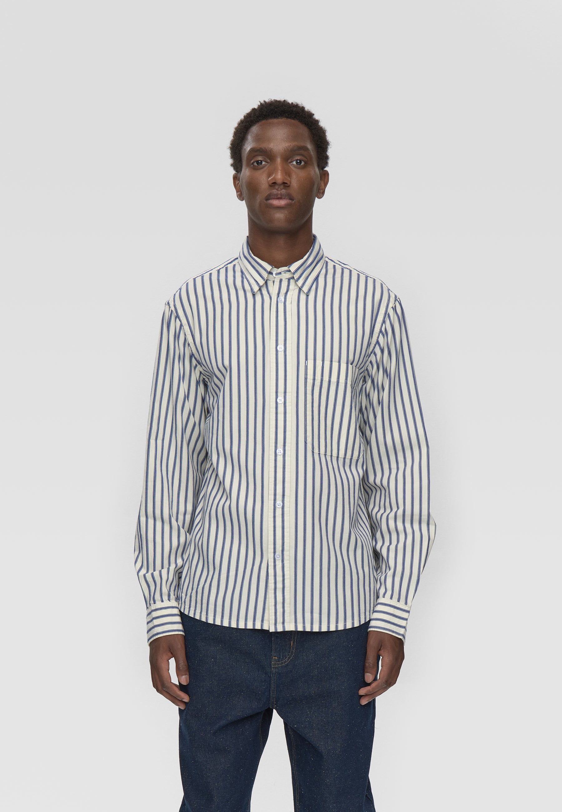 Pedro rlx ls striped shirt 4680 Long Sleeved Shirt - 3922 Sky Captain