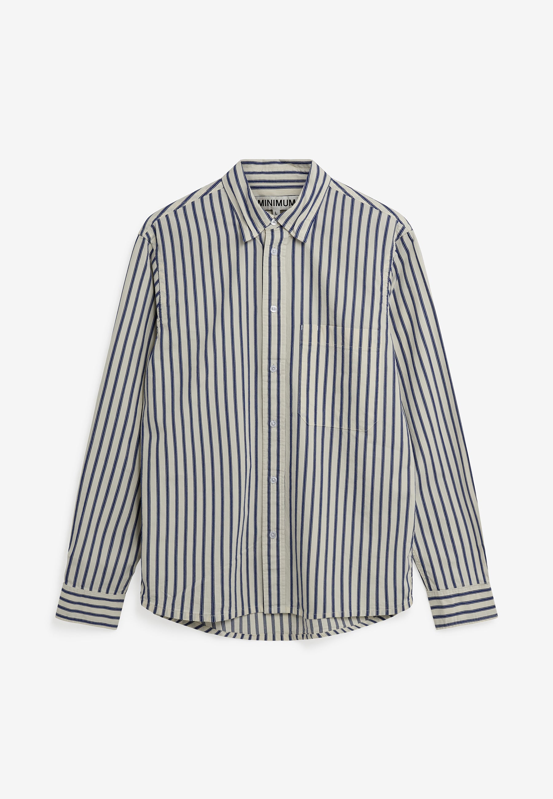minimum male Pedro rlx ls striped shirt 4680 Long Sleeved Shirt 3922 Sky Captain