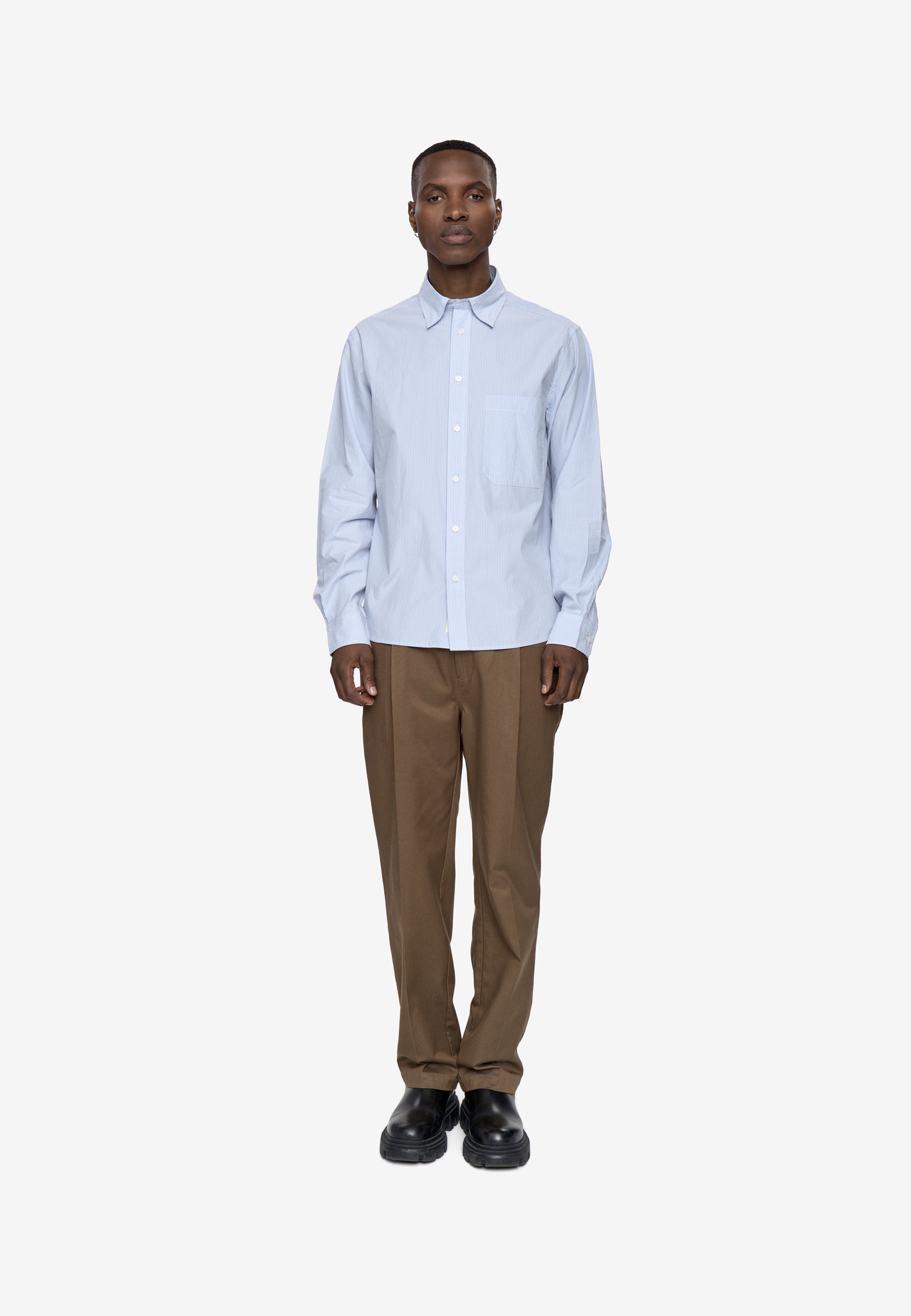 minimum male Pedro rlx ls strp shirt 4670 Long Sleeved Shirt 4320 Baltic Sea