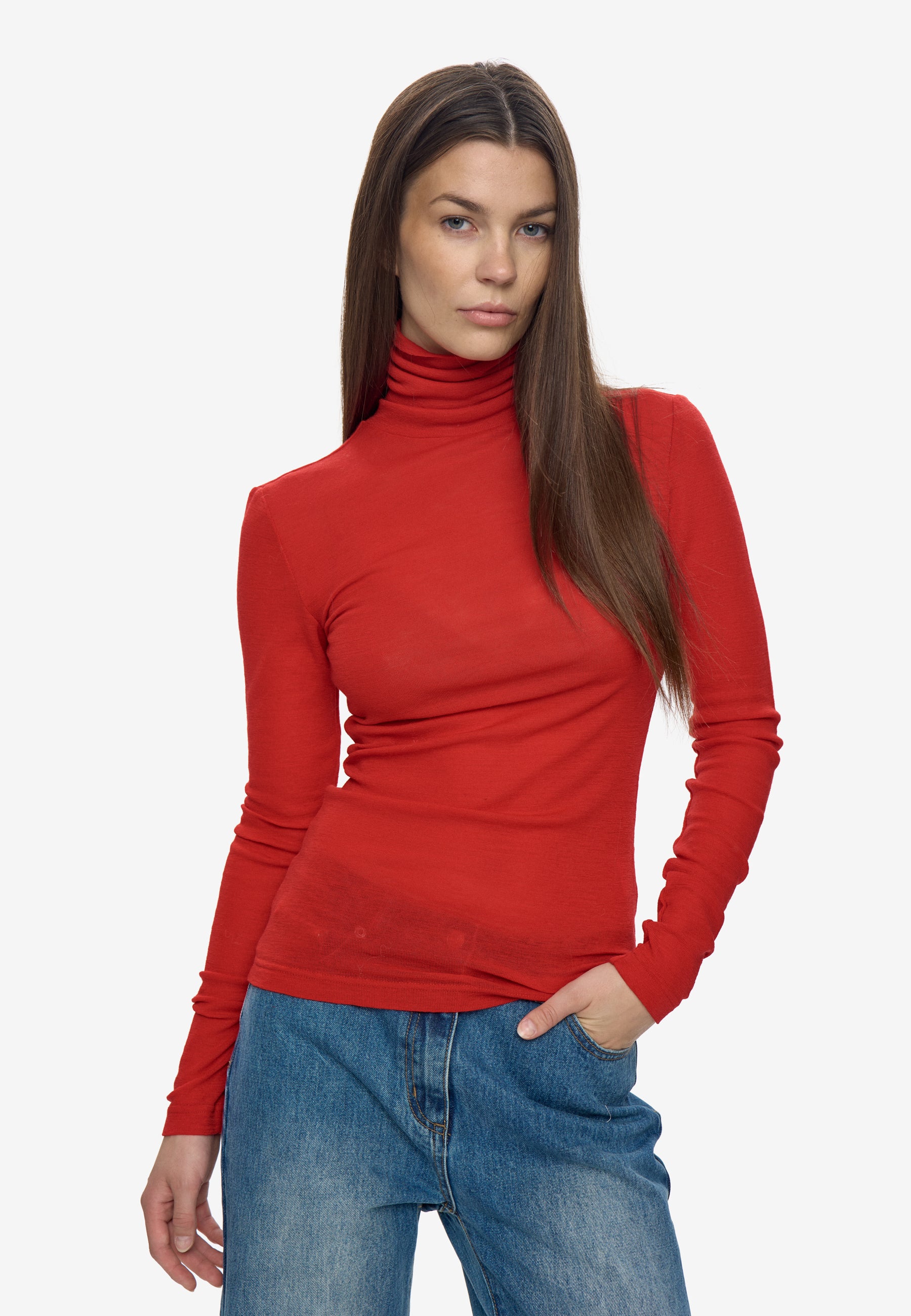 minimum female Pernilles long sleeved turtleneck 3736 Turtleneck 1659 Goji berry