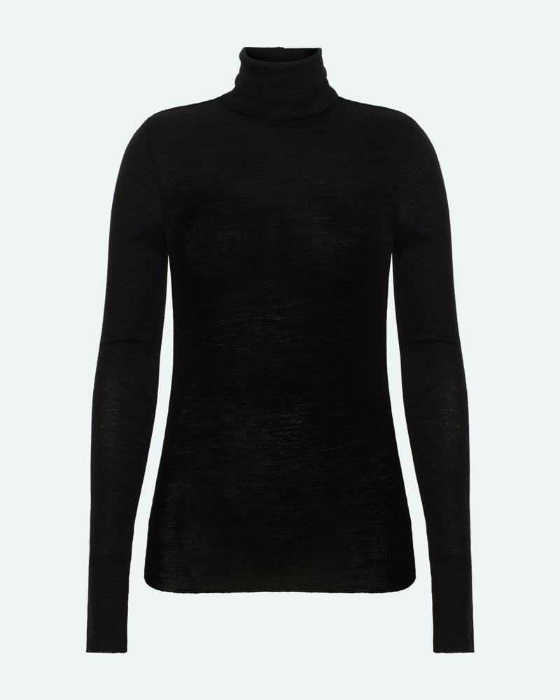 minimum female Pernilles long sleeved turtleneck 3736 Turtleneck 999 Black