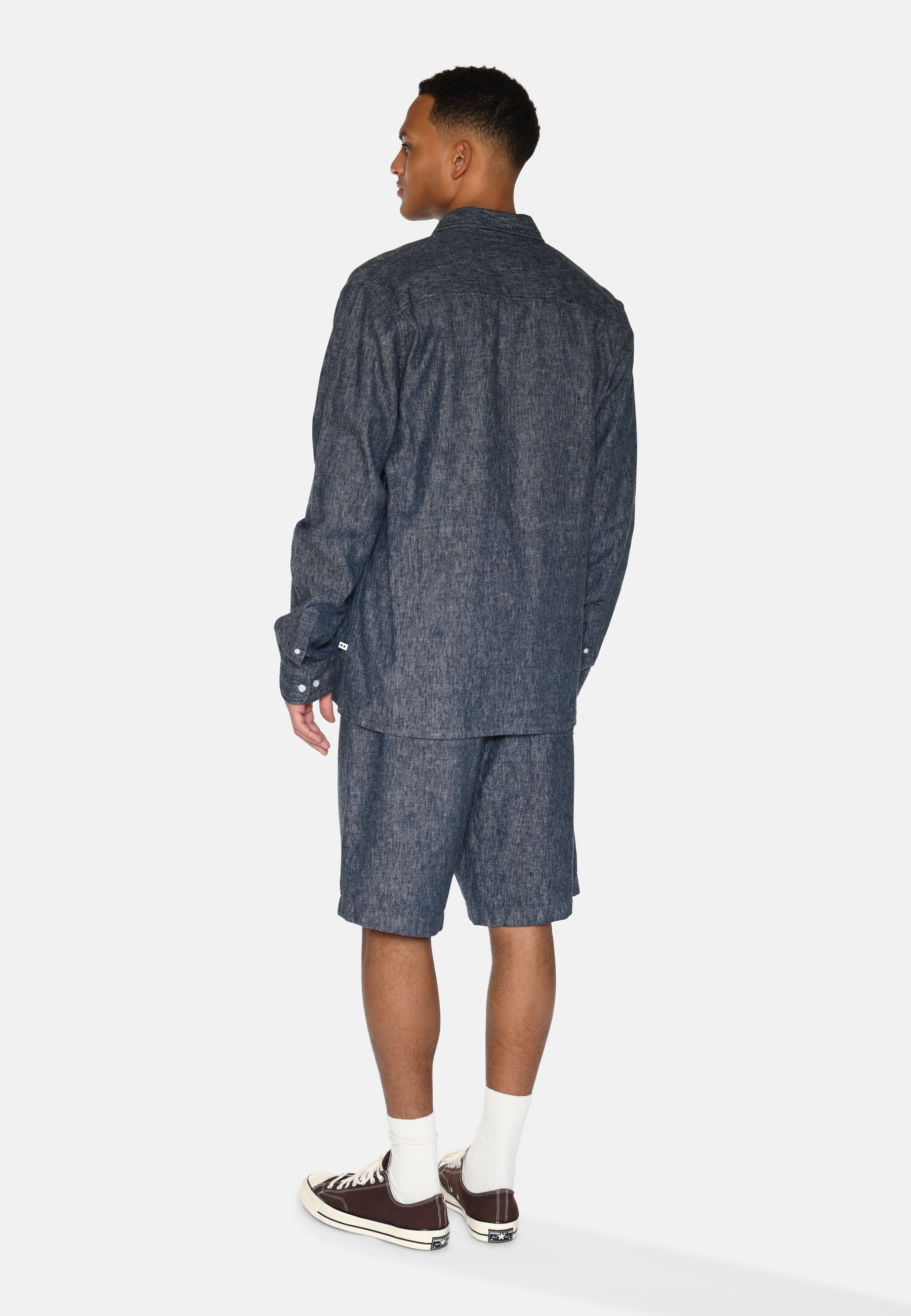 minimum male Raylan linen denim shorts 4128 Shorts 3922 Sky Captain