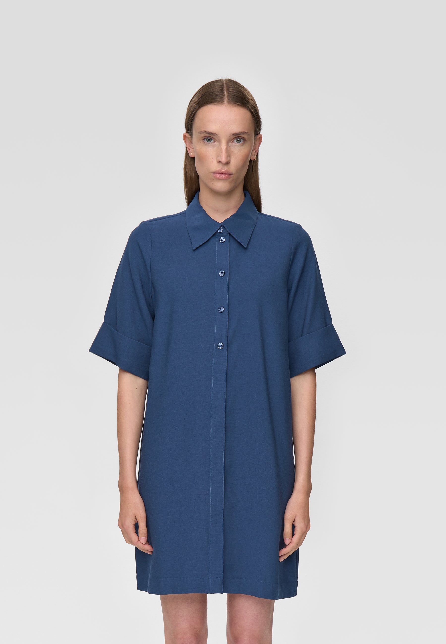 minimum female Reja shirt dress 4429 Short Dress 4027 Insignia blue
