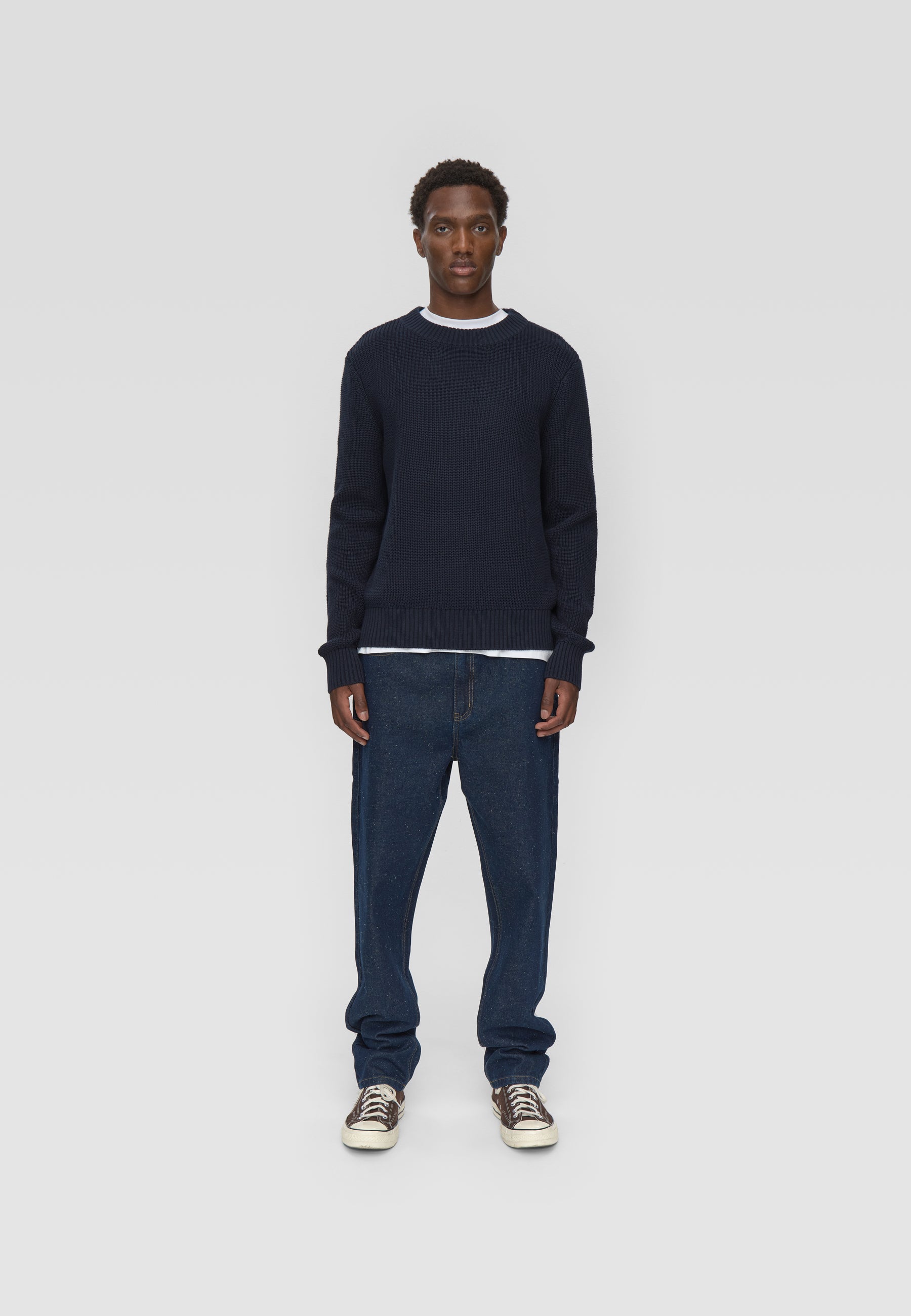 minimum male Rob basic knit sweater G006 GOTS Sweater 3922 Sky Captain